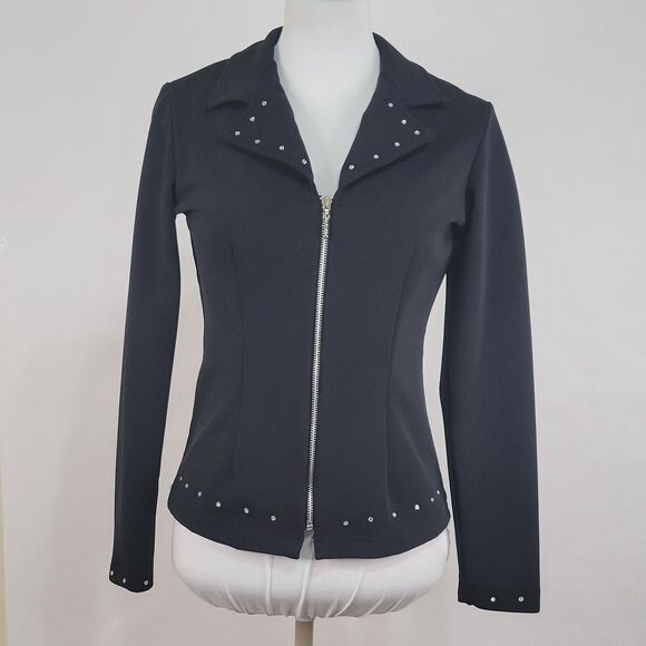 Indications rhinestone black party jacket size 3 - Picture 1 of 6